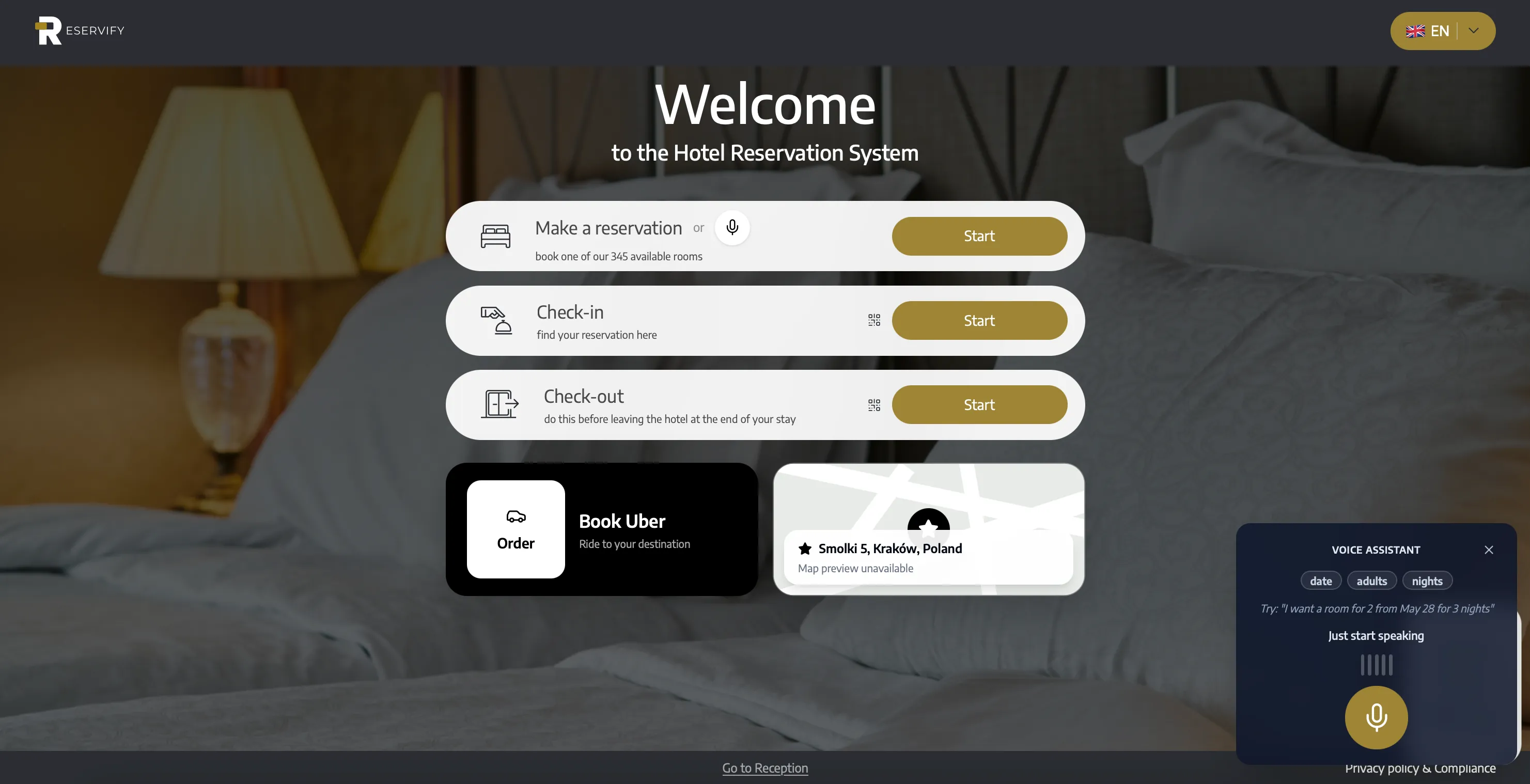 Voice booking